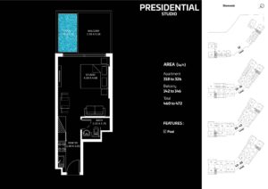 Floor Plans - DIAMONDZ by Danube - Presidential Studio