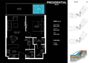 Floor Plans - DIAMONDZ by Danube - Presidential Suite