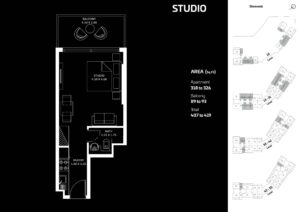 Floor Plans - DIAMONDZ by Danube - Studio